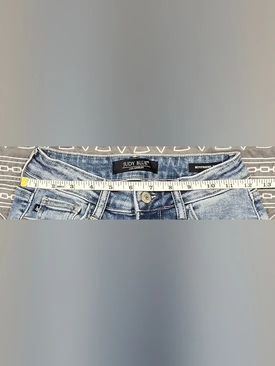 Judy Blue Star Crossed Midrise Distressed Boyfriend Fit Jeans Size 0/24 - Picture 5 of 7